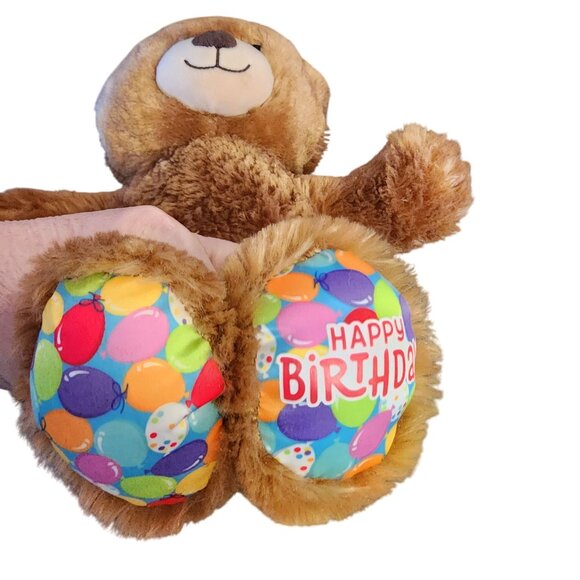 Happy Birthday Build-A-Bear Plush Teddy Bear 15" Soft Cuddly Brown Stuffed Anima - Picture 3 of 3